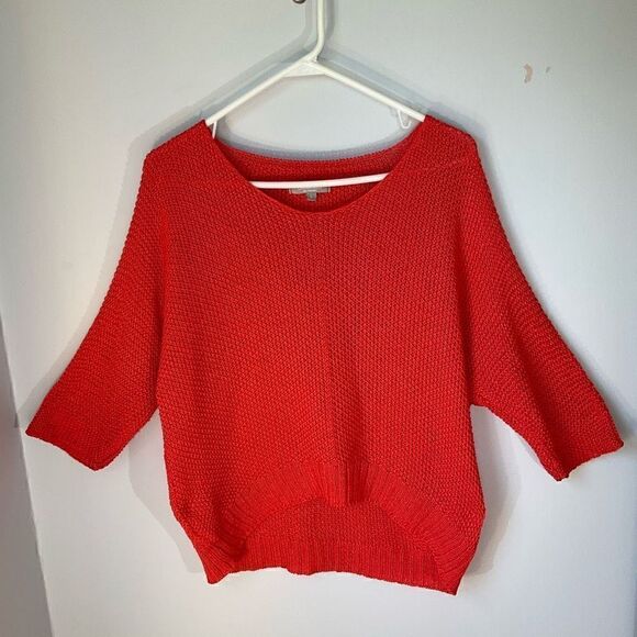 Carina Ricci Dolman Sleeve, Cropped Open Knit Sweater. Made in Italy, Small. - Picture 13 of 16